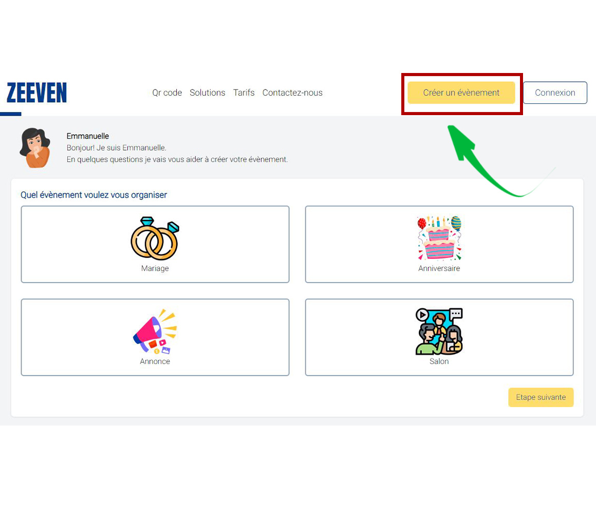 Etape 1: Cliquez sur "créer un évènement" image-1